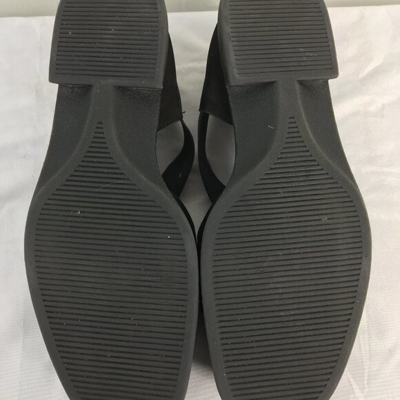 Judith "Rosemary" Black Slip-On Open Toe Flats Size 7.5 EXCELLENT Condition - Picture 9 of 10